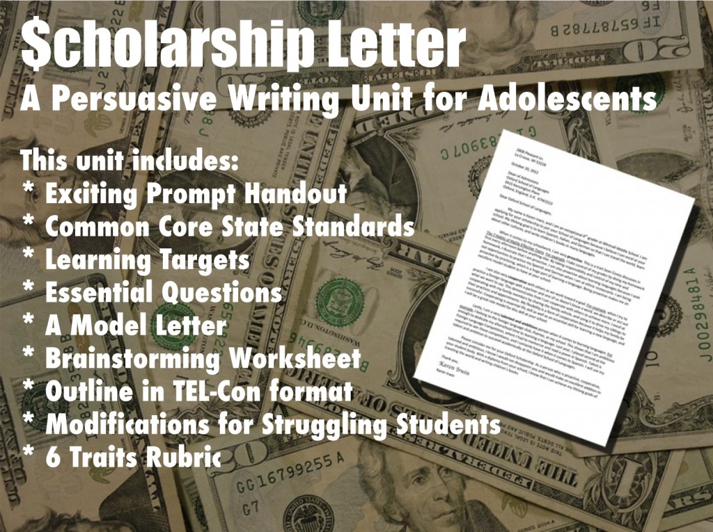 Scholarship Letter Unit (c) Kristen Dembroski