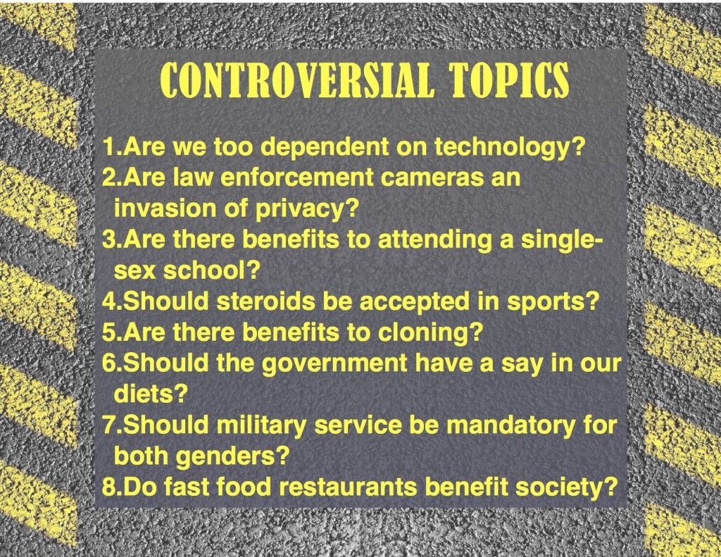 Controversial Topics (c) Kristen Dembroski