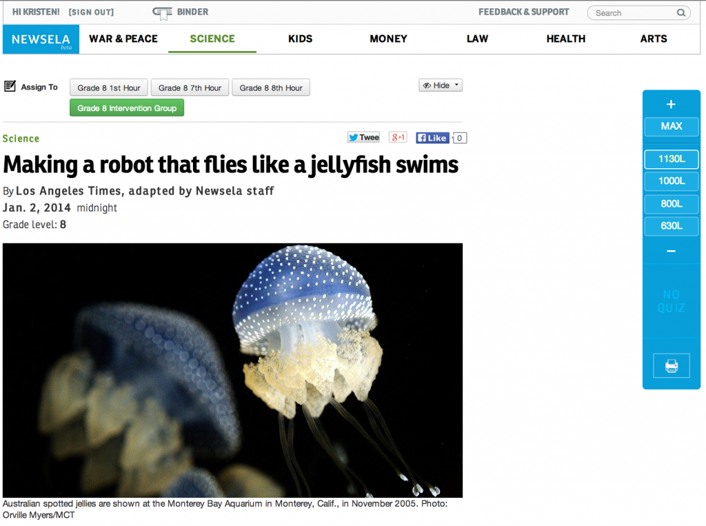 Newsela Screenshot