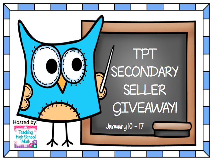 TPT Secondary Seller Giveaway