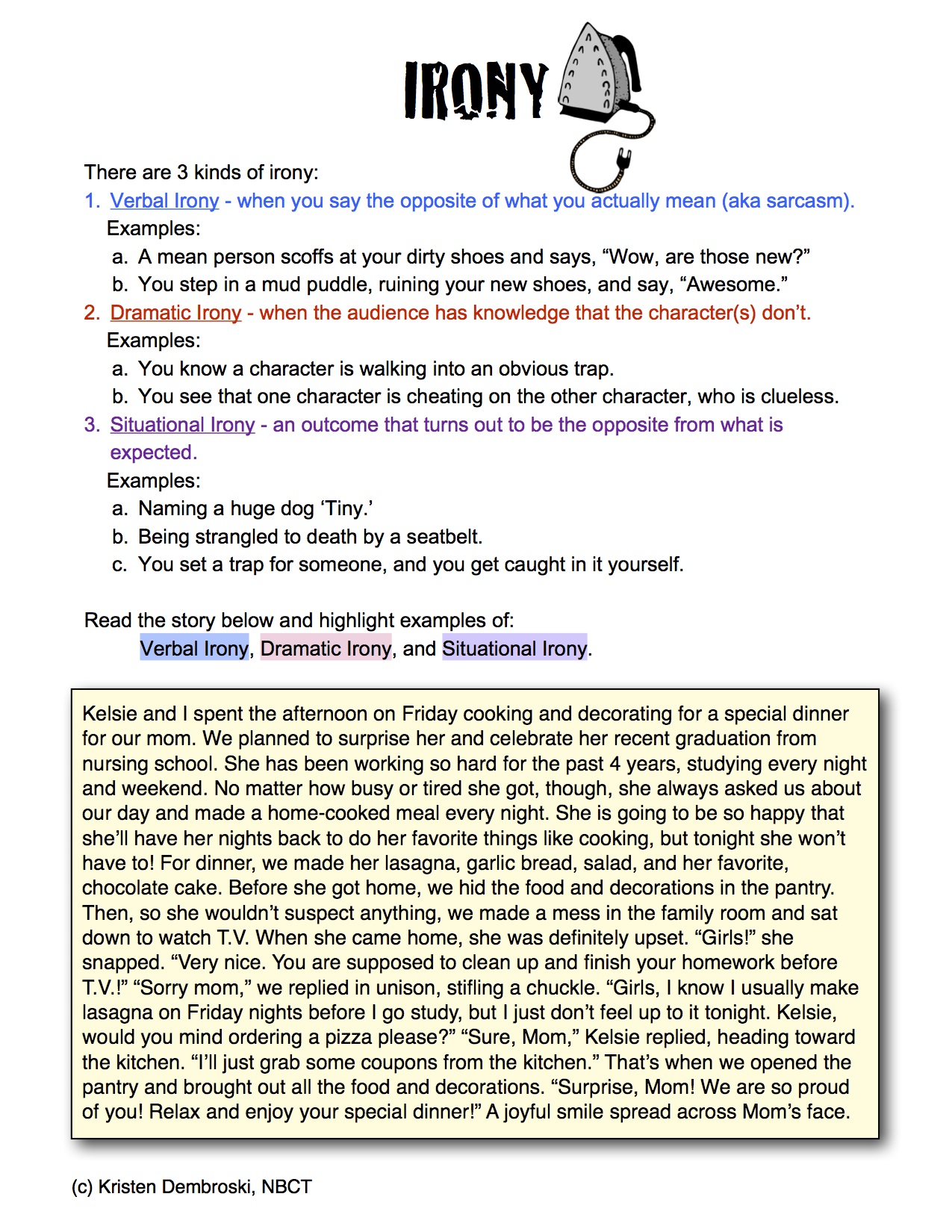 identifying-irony-worksheet