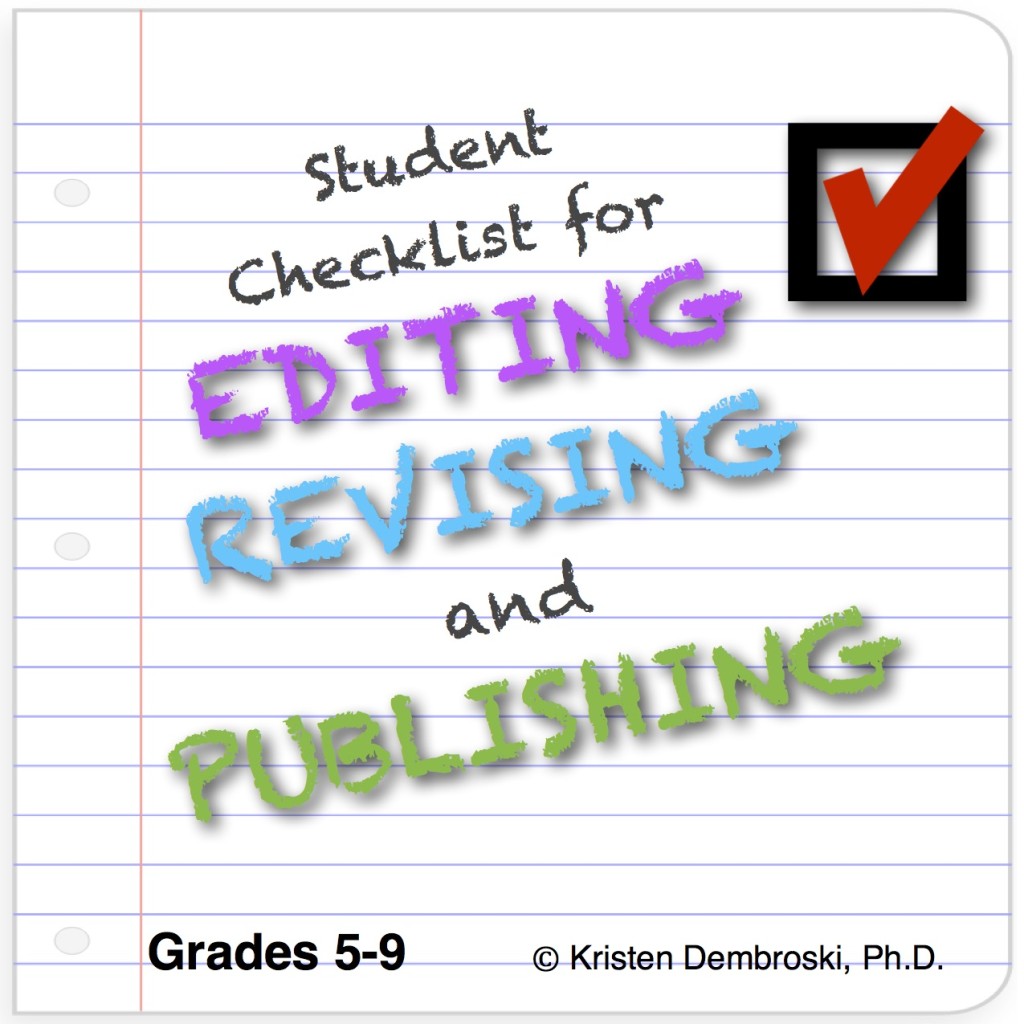 Editing Checklist Cover Page copy