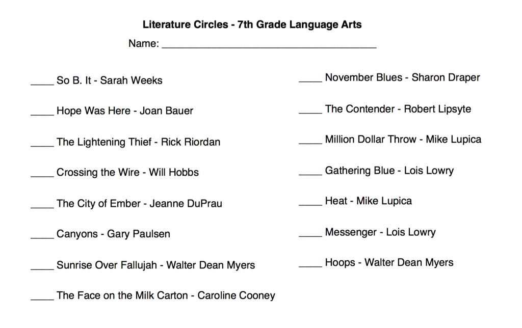 Literature Circles