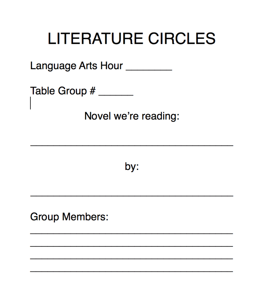 Literature Circles